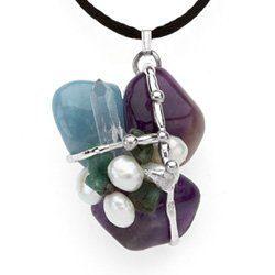 Ask, Believe, Receive Amulet, Hand made gemstone pendant by Seeds of Light