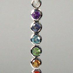 Basic Chakra Pendant - Sterling Silver with Gemstones
