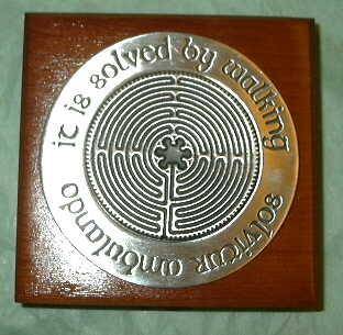 Chartres Labyrinth Wood Paperweight