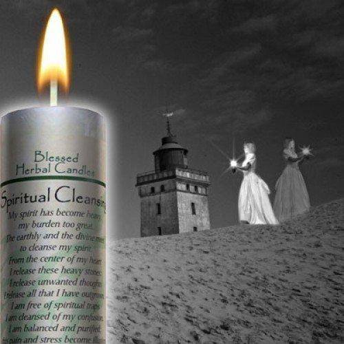 Spiritual Cleansing Blessed Herbal Pillar Candle