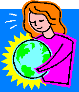 Girl holding earth