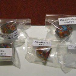 Orgonite 5 Platonic Solid Set with pouch