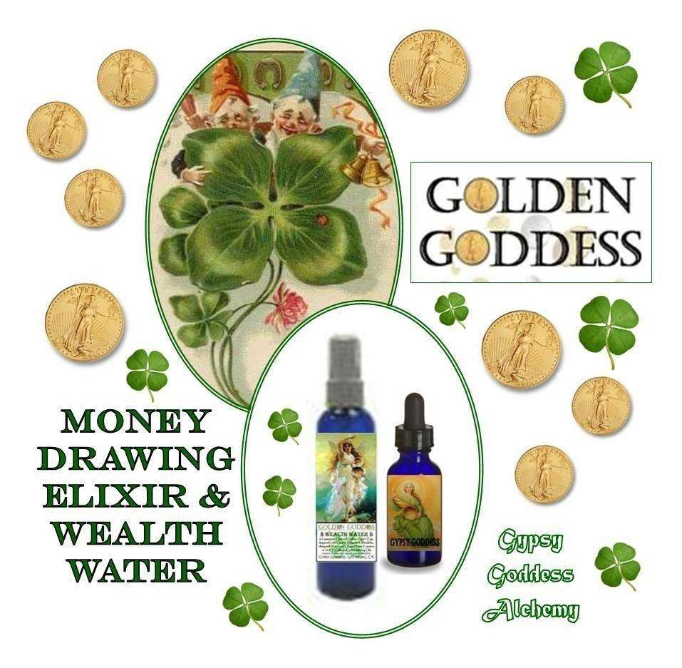 golden Goddess Wealth Water and Elixir