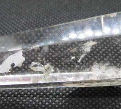 Polished double terminated quartz crystal