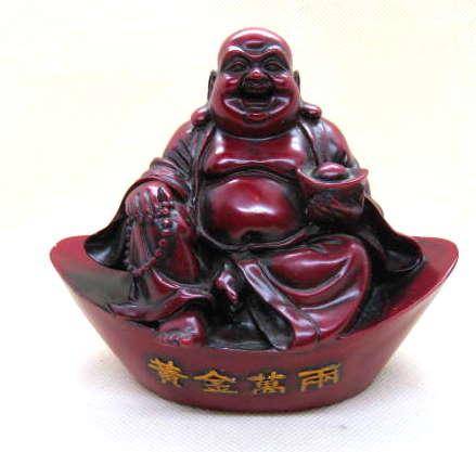 Red Resin Buddha in Ru Pot
