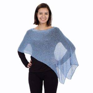 Blue 3 way shawl