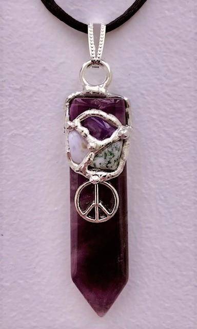 Inner Peace Gemstone Blade Amulet