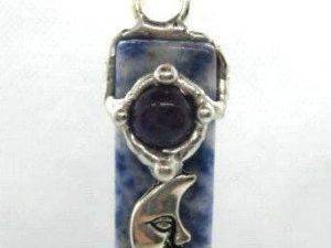 Psychic Blade Amulet (Intuitive), Handmade gemstone blade pendant by Seeds of Light. Blade amulet pendants are approximately 1.75 inches long by ½ inch wide.