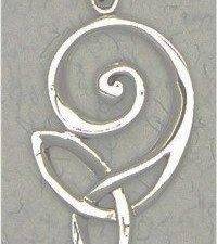 Trinity spiral knot pendant - sterling silver