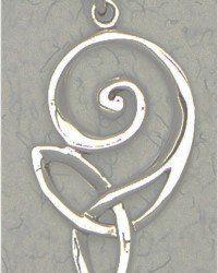 Trinity spiral knot pendant - sterling silver