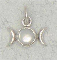 Triple Moon sterling silver pendant