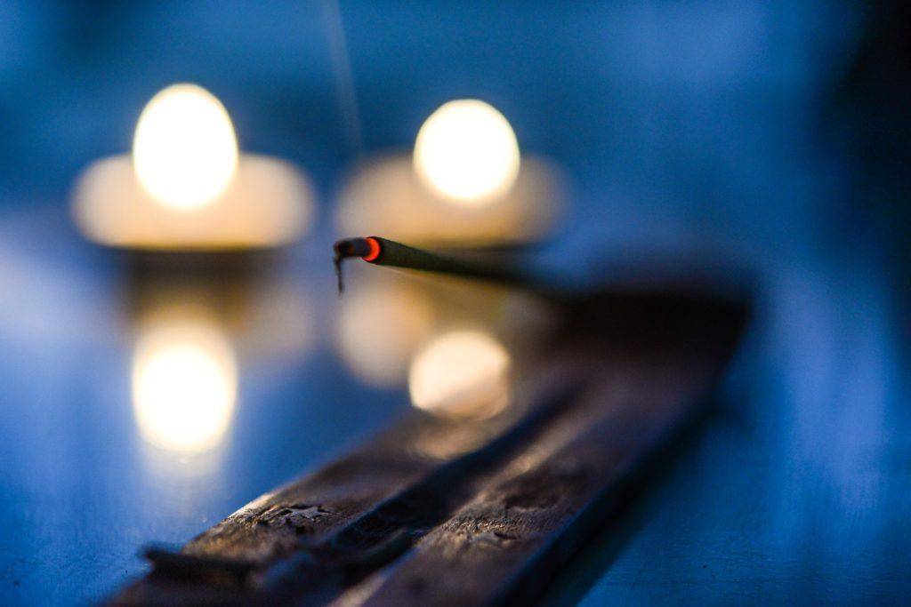 Incense floating on water