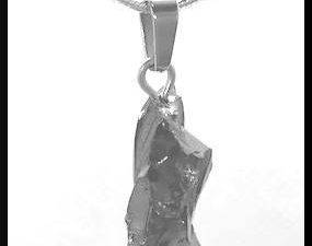shungite nobel pendant and sterlling silver chain and bail