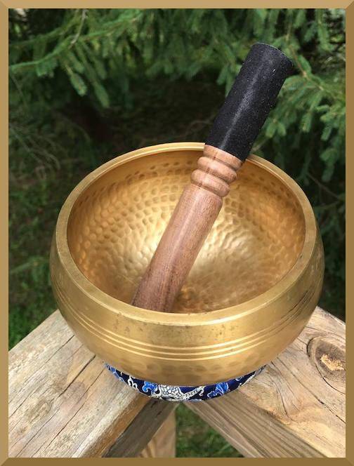 lathed and hand hammered singing bowl Mountain Valley