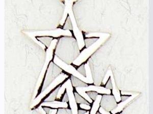 Mountain Valley power of 3 pentagram sterling silver pendant