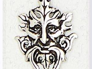 Mountain Valley Green Man sterlling silver pendant
