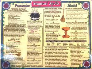 magical spells quick reference chart