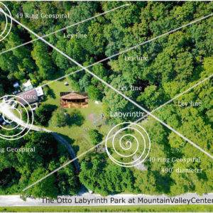 Geospirals and Ley lines at the Otto Labyrinth Park at Mountain Valley Center.com
