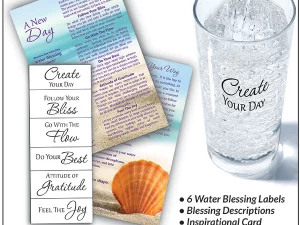 a new day static cling water blessing labels