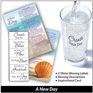a new day static cling water blessing labels